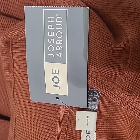 NWT JOSEPH ABBOUD Burnt Orange Ribbed Quarter Zip Pullover Shirt - Size XL - Picture 10 of 15